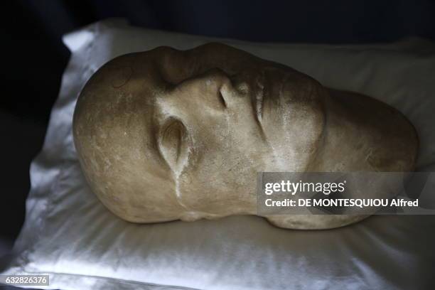 Bicentennial of the exile of Napoleon in Saint Helene, Longwood House where he lived untiil his death, the death mask of Napoleon exposed in the...