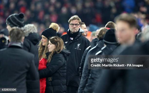 Liverpool manager Jurgen Klopp before the game