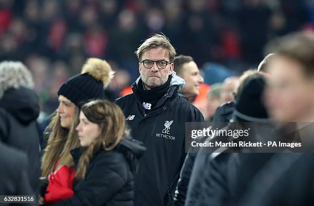 Liverpool manager Jurgen Klopp before the game