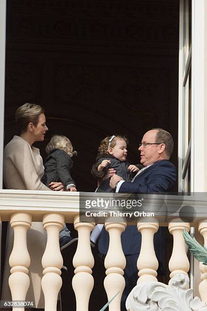 Princess Charlene of Monaco and Prince Albert II of Monaco attend the Ceremony of the Sainte-Devote, the patron saint of the Principality of Monaco...