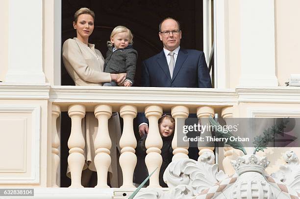 Princess Charlene of Monaco and Prince Albert II of Monaco attend the Ceremony of the Sainte-Devote, the patron saint of the Principality of Monaco...