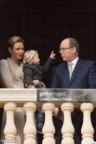 Princess Charlene of Monaco and Prince Albert II of Monaco attend the Ceremony of the Sainte-Devote, the patron saint of the Principality of Monaco...