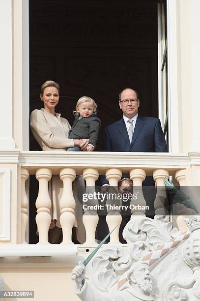 Princess Charlene of Monaco and Prince Albert II of Monaco attend the Ceremony of the Sainte-Devote, the patron saint of the Principality of Monaco...