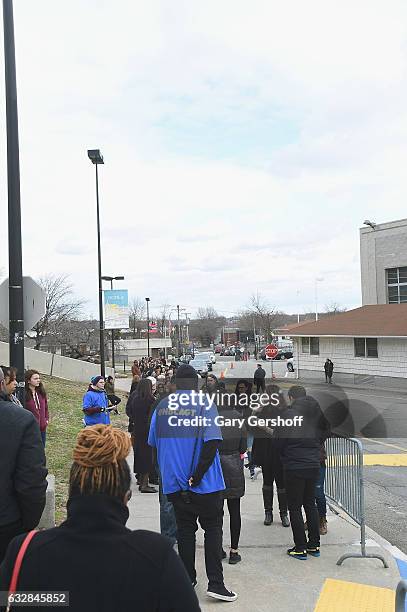 View of atmosphere during "America's Got Talent" Season 12 open call auditions at Queens College on January 27, 2017 in the Queens borough of New...