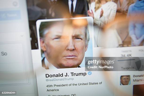 Fake Donald Trump tweets are seen in a Twitter timeline on 27 Friday, 2017. In China a site that generates fake tweets that look as if they were...