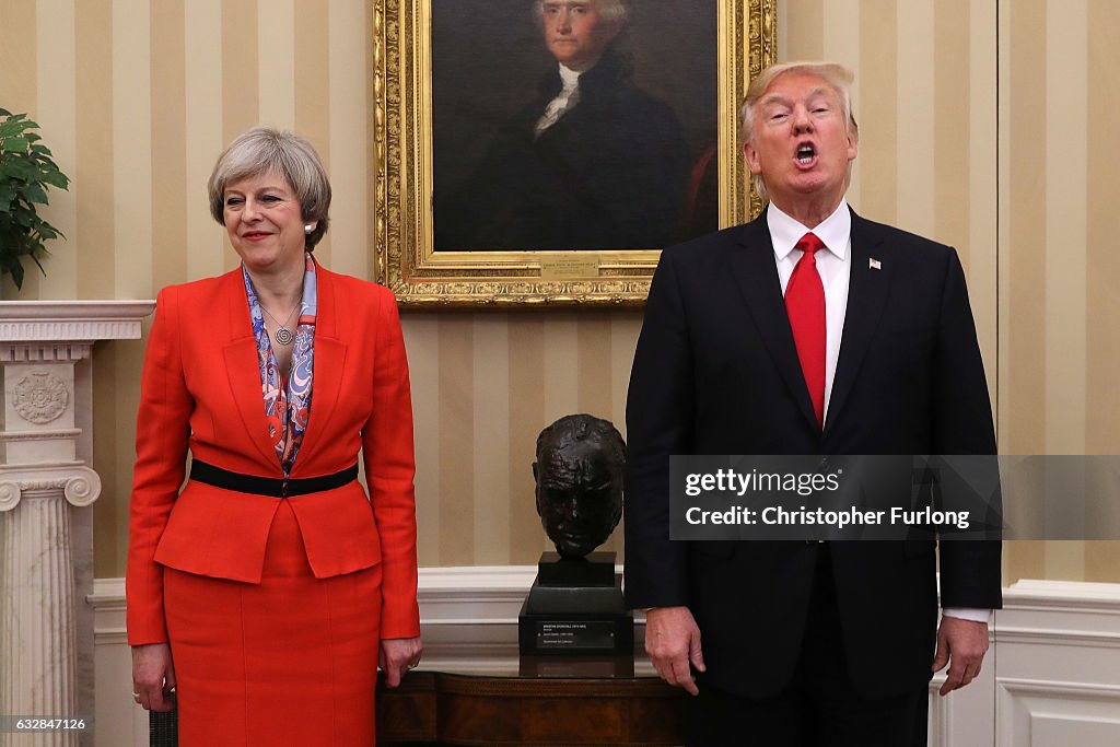 President Trump Meets With British PM Theresa May At The White House