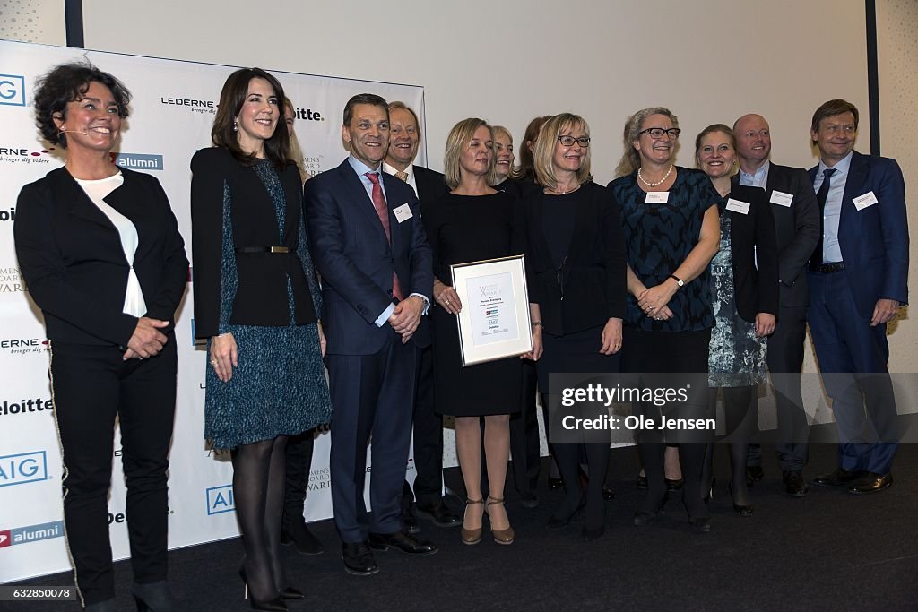 Crown Princess Mary Presents 'Women's Board Award 2017' In Copenhagen