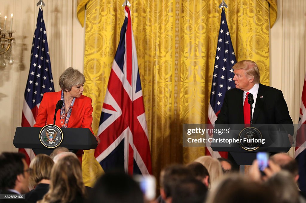 President Trump Meets With British PM Theresa May At The White House