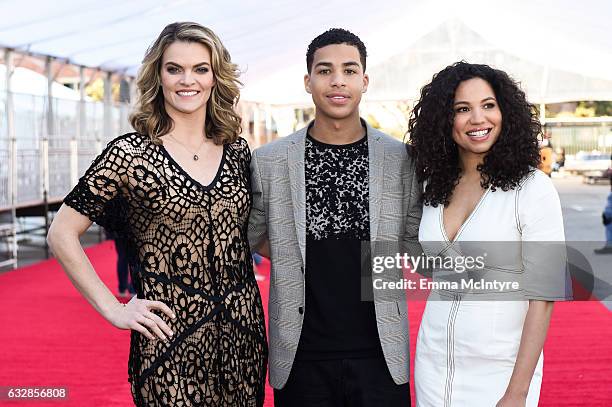 Actors Missi Pyle, Marcus Scribner and Jurnee Smollett-Bell attend the Red Carpet Roll-Out, Ceremony & BTS during The 23rd Annual Screen Actors Guild...