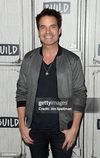 Singer Pat Monahan of Train attends the Build series to discuss "a girl a bottle a boat" at Build Studio on January 27, 2017 in New York City.