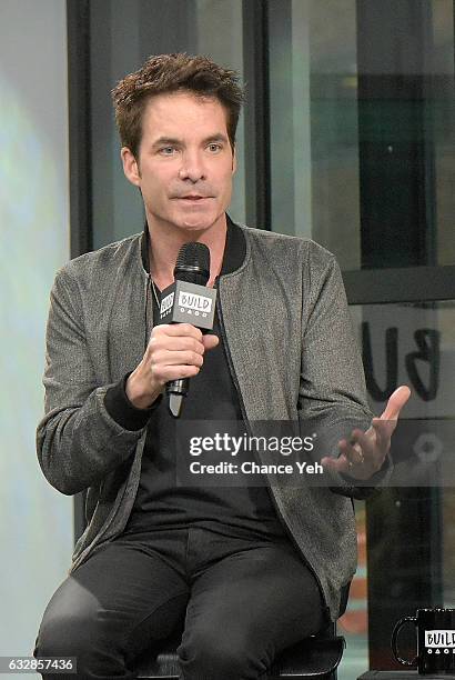 Pat Monahan of Train attends the Build series to discuss "a girl a bottle a boat" at Build Studio on January 27, 2017 in New York City.