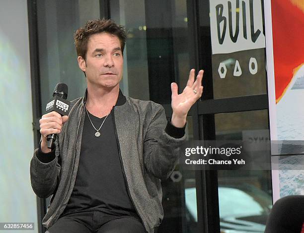 Pat Monahan of Train attends the Build series to discuss "a girl a bottle a boat" at Build Studio on January 27, 2017 in New York City.