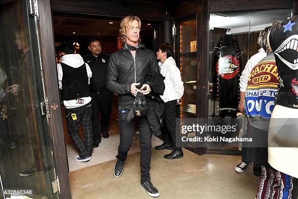 Musician Duff McKagan attends the 'Pete Punk Offspring And Artist Matt Digiacomo Converge' at Chrome Hearts Tokyo on January 27, 2017 in Tokyo, Japan.