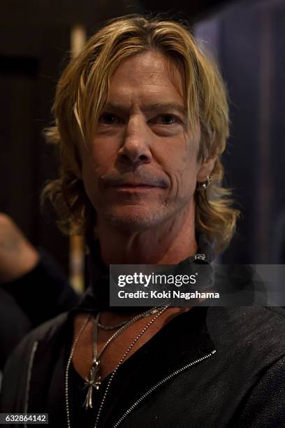 Musician Duff McKagan looks on at the 'Pete Punk Offspring And Artist Matt Digiacomo Converge' at Chrome Hearts Tokyo on January 27, 2017 in Tokyo,...