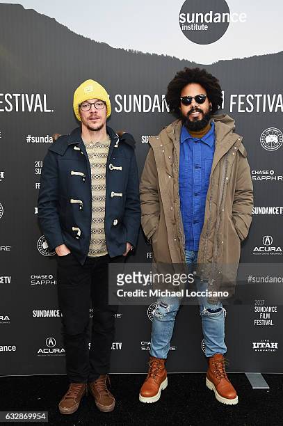 Diplo and DJ Jillionaire attend the "Give Me Future" Premiere - 2017 Sundance Film Festival at The Marc Theatre on January 27, 2017 in Park City,...