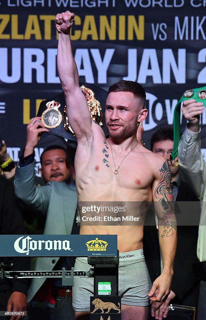 Carl Frampton v Leo Santa Cruz - Weigh-in