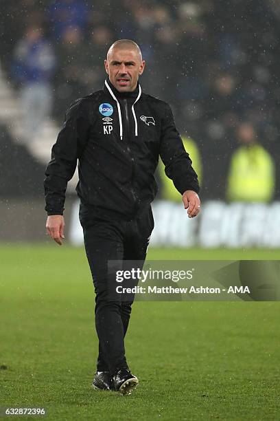 Kevin Phillips the assistant coach of Derby County during the Emirates FA Cup Fourth Round match between Derby County and Leicester City at iPro...