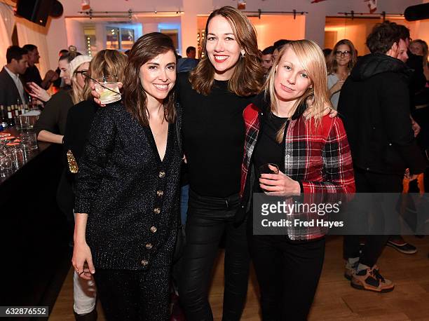 Alethea Jones, Polly Staniford and Kitty Green attend "Fun Mom" Dinner At The Acura Studio At Sundance Film Festival 2017 during the 2017 Park City...