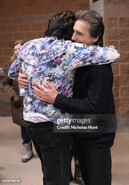 Lawrence Bender, Michael Madsen attend "Reservoir Dogs" 25th Anniversary Screening during the 2017 Sundance Film Festival at Eccles Center Theatre on...