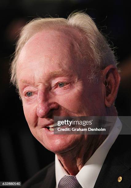 Rod Laver poses at the Legends Lunch during day thirteen of the 2017 Australian Open at Melbourne Park on January 28, 2017 in Melbourne, Australia.