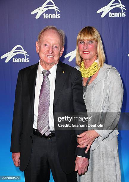 Rod Laver poses at the Legends Lunch during day thirteen of the 2017 Australian Open at Melbourne Park on January 28, 2017 in Melbourne, Australia.