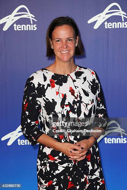 Lindsay Davenport poses at the Legends Lunch during day thirteen of the 2017 Australian Open at Melbourne Park on January 28, 2017 in Melbourne,...