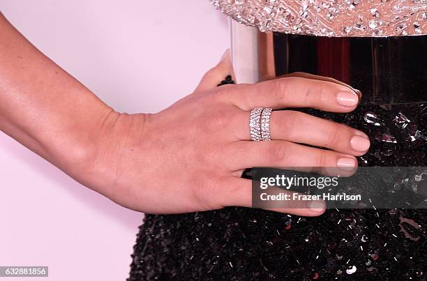 Julianne Hough, ring detail, attends Harpers BAZAAR celebration of the 150 Most Fashionable Women presented by TUMI in partnership with American...