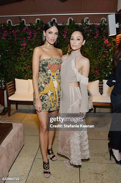 Eiza Gonzalez and Cara Santana attend Harpers BAZAAR celebration of the 150 Most Fashionable Women presented by TUMI in partnership with American...