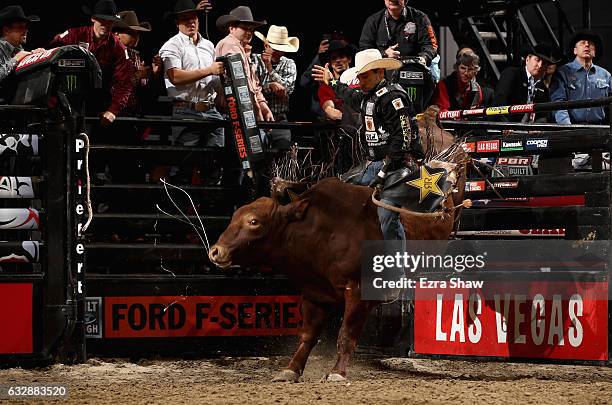 Joao Ricardo Vieira competes in the PRB Frontier Communications Sacramento Clash at Golden 1 Center on January 27, 2017 in Sacramento, California.