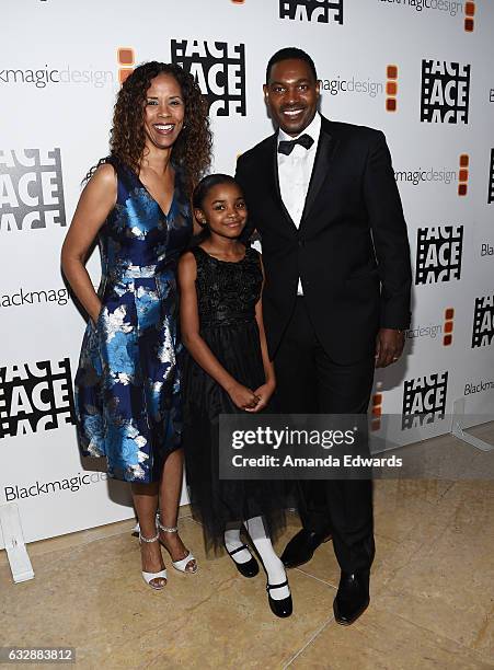 Actors Sondra Spriggs, Saniyya Sidney and Mykelti Williamson arrive at the 67th Annual ACE Eddie Awards at The Beverly Hilton Hotel on January 27,...