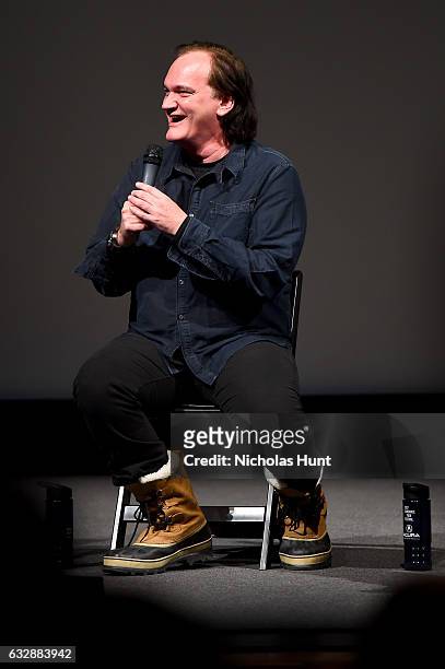 Director Quentin Tarantino speaks at the "Reservoir Dogs" 25th Anniversary Screening during the 2017 Sundance Film Festival at Eccles Center Theatre...