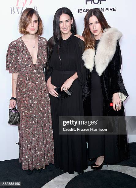 Actors Tallulah Belle Willis, Demi Moore and Scout Willis Harper's Bazaar Celebrates 150 Most Fashionable Women at Sunset Tower Hotel on January 27,...