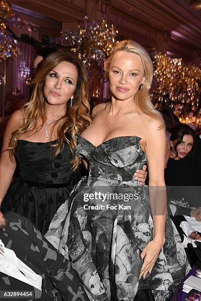 Helene Segara and Pamela Anderson attend 'The Best Award Gala 40th Edition' at Four Seasons George V Hotel on January 27, 2017 in Paris, France.