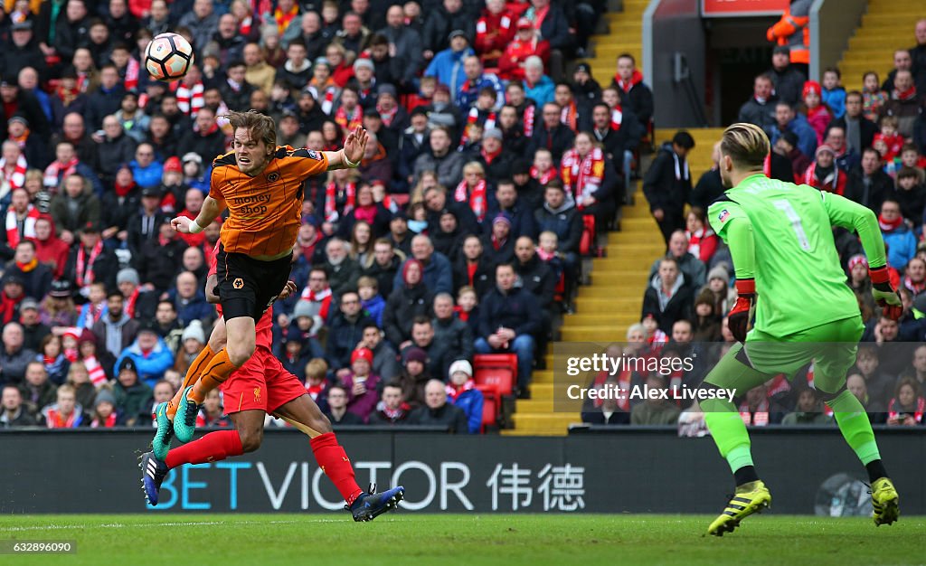 Liverpool v Wolverhampton Wanderers - The Emirates FA Cup Fourth Round