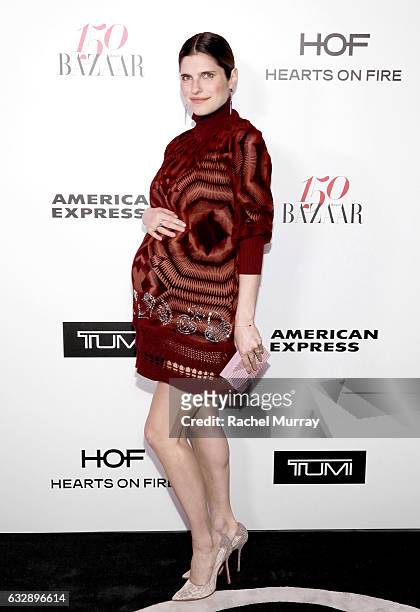 Lake Bell attends Harper's BAZAAR celebration of the 150 Most Fashionable Women presented by TUMI in partnership with American Express, La Perla, and...