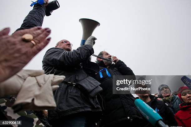 Protest against the transfer the St. Isaac's Cathedral in St Petersburg, Russia, to the Russian Orthodox Church on 28 january 2017.