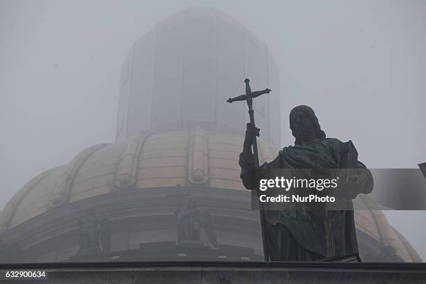 Apostle Philip on St Isaac cathedral. 28 january, 2017. St Isaacs Cathedral in St Petersburg to be transferred to Orthodox Church