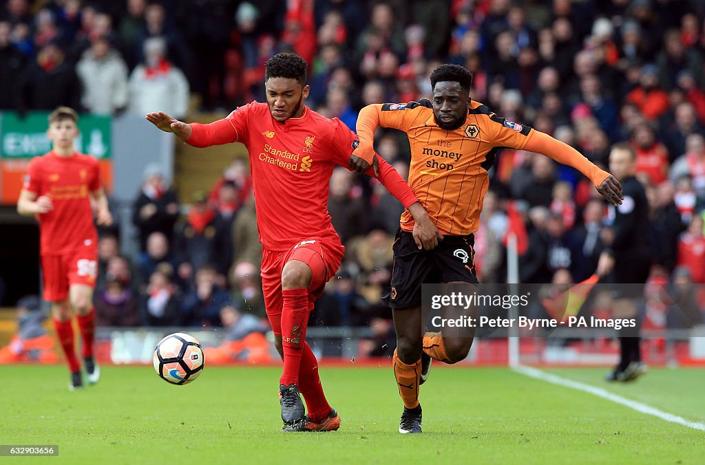 Liverpool v Wolverhampton Wanderers - Emirates FA Cup - Anfield