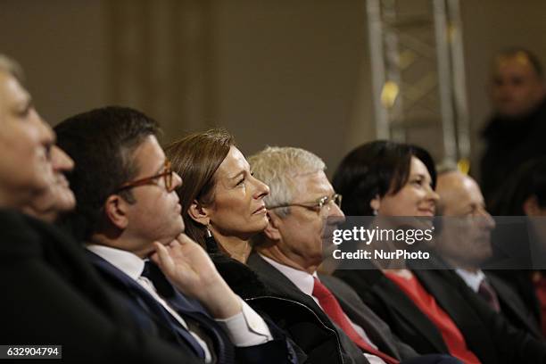 Anne Gravoin, wife of former French prime minister and candidate in the left-wing primary for the 2017 French presidential election Manuel Valls,...