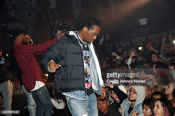 Takeoff of Migos performs at Highline Ballroom on January 27, 2017 in New York City.