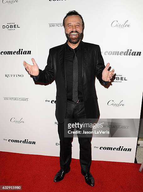 Comedian Yakov Smirnoff attends the premiere of "The Comedian" at Pacific Design Center on January 27, 2017 in West Hollywood, California.