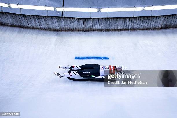 Hannah Prock of Austria competes in the first heat of the Women's Luge competition during the second day of the FILWorld Championships at...