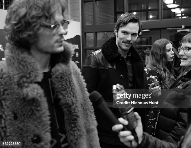 Matthew Gray Gubler and Nicholas Hoult attend the 'Newness' Premiere on day 7 of the 2017 Sundance Film Festival at Eccles Center Theatre on January...