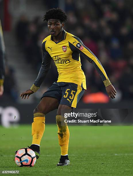 Ainlsey Maitland-Niles of Arsenal during the Emirates FA Cup Fourth Round match between Southampton and Arsenal at St Mary's Stadium on January 28,...