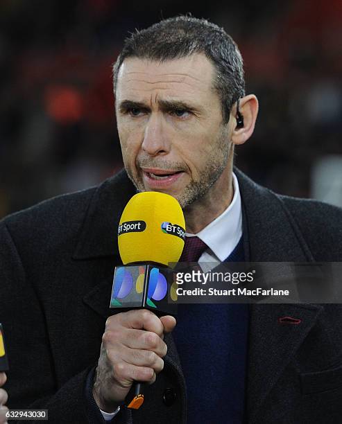 Commentator and ex player Martin Keown before the Emirates FA Cup Fourth Round match between Southampton and Arsenal at St Mary's Stadium on January...