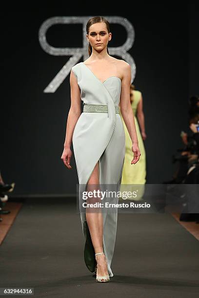 Model walks the runway at the Renato Balestra fashion show during AltaRoma January 2017 on January 28, 2017 in Rome, Italy.