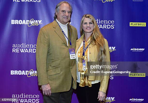 Stewart F. Lane and Bonnie Comley attend BroadwayCon 2017 at The Jacob K. Javits Convention Center on January 28, 2017 in New York City.