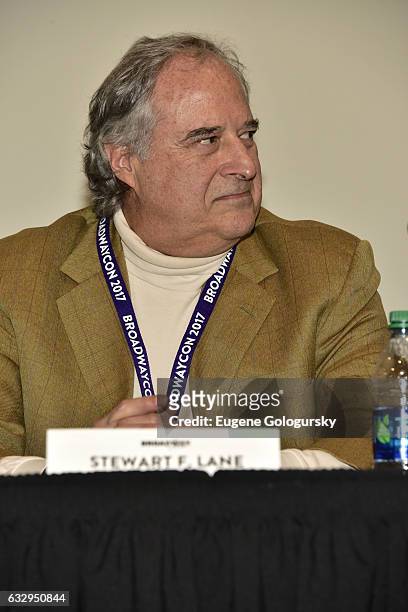 Panelist Stewart F. Lane speaks at BroadwayCon 2017 at The Jacob K. Javits Convention Center on January 28, 2017 in New York City.