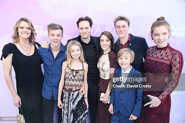 Actors Missi Pyle, Nicholas Hamilton, and Shree Crooks, writer/director Matt Ross, and actors Samantha Isler, George MacKay, Charlie Shotwell, and...