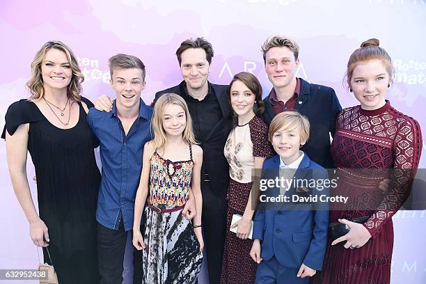 Actors Missi Pyle, Nicholas Hamilton, and Shree Crooks, writer/director Matt Ross, and actors Samantha Isler, George MacKay, Charlie Shotwell, and...